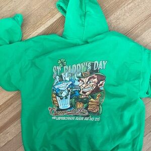 Chesapeake Inn  the leprechaun made me do it Vibrant Green Hoodie unisex